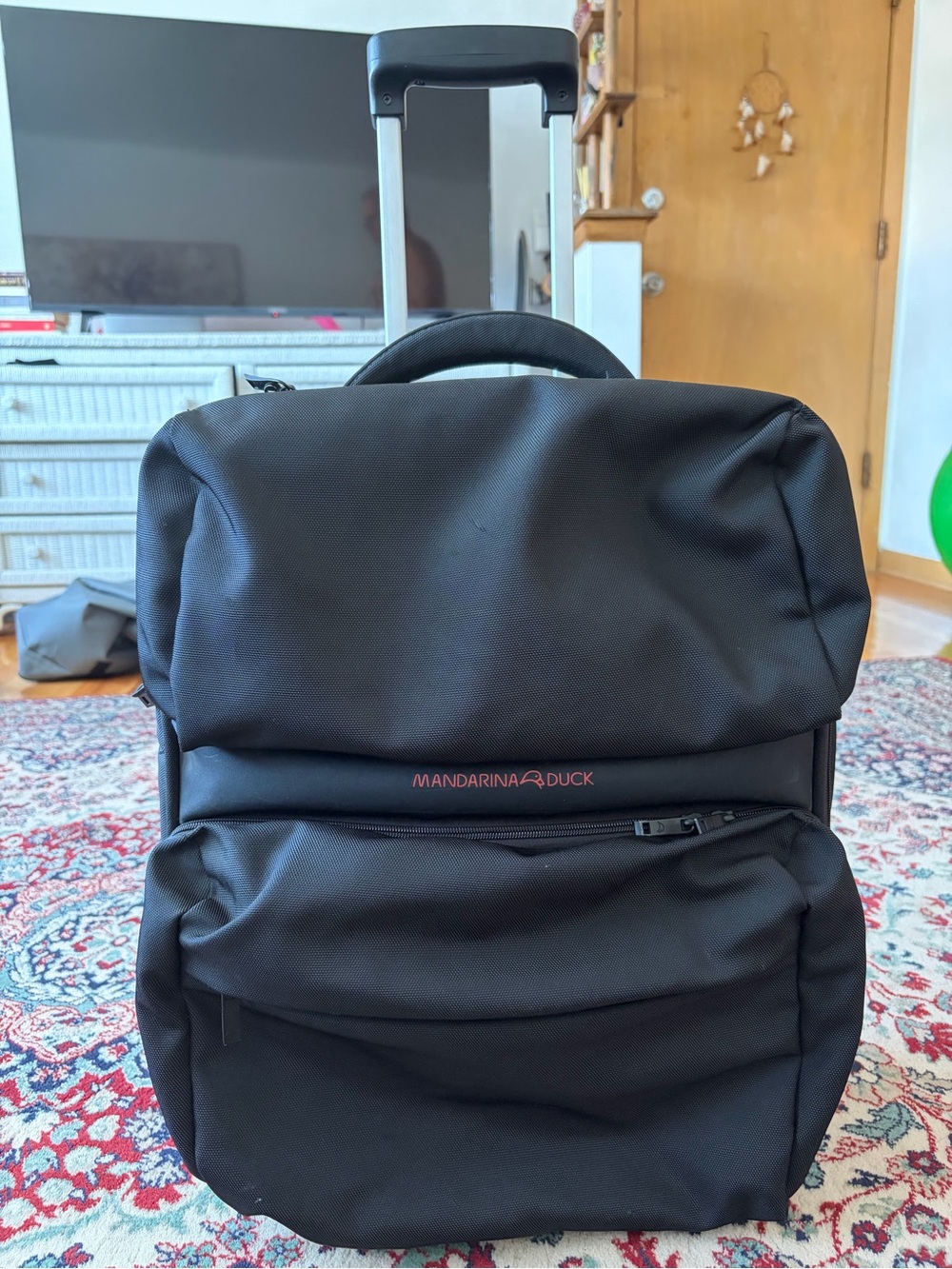 Mandarina Duck 2-Wheel Carry-On Rolling Suitcase – Black